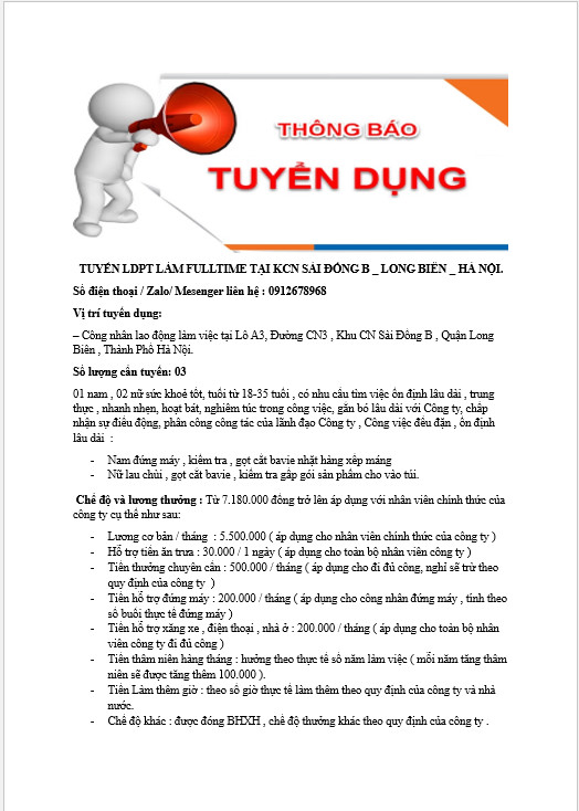 lĩnh vực hoạt động